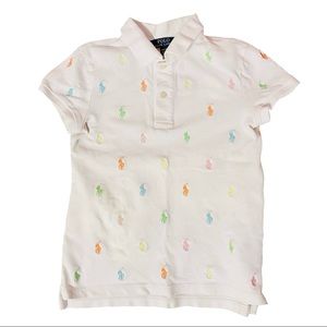 Polo Ralph Lauren Girls Rainbow Pattern Shirt